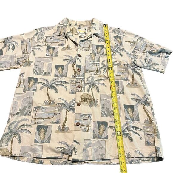 BANANA CABANA Men’s 100% Silk Hawaiian Shirt Size M - Picture 7 of 7